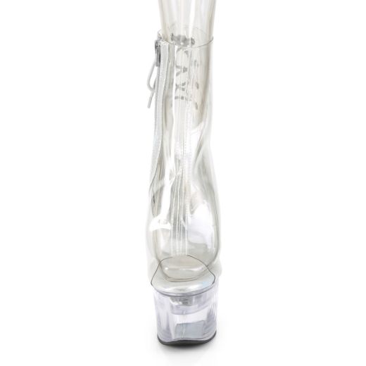 Product image of Pleaser Flashdance-1018C-7 Clear/Clear, 7 inch (17.8 cm) Heel, 2 3/4 inch (7 cm) Platform Ankle Boot