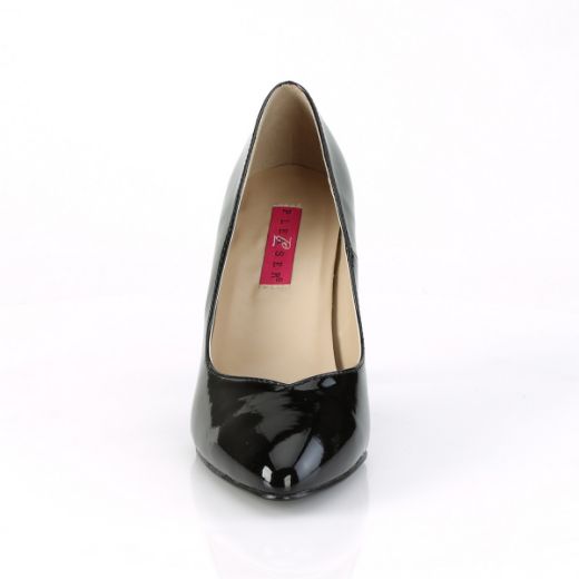 Product image of Pleaser Pink Label DREAM-420W Black Patent 4 inch (10.1 cm) Heel Pump Court Pump Shoes