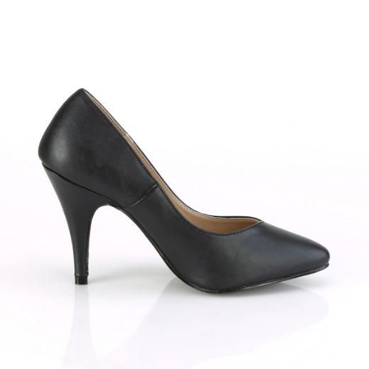 Product image of Pleaser Pink Label DREAM-420W Black Fazu Faux Leather 4 inch (10.1 cm) Heel Pump Court Pump Shoes