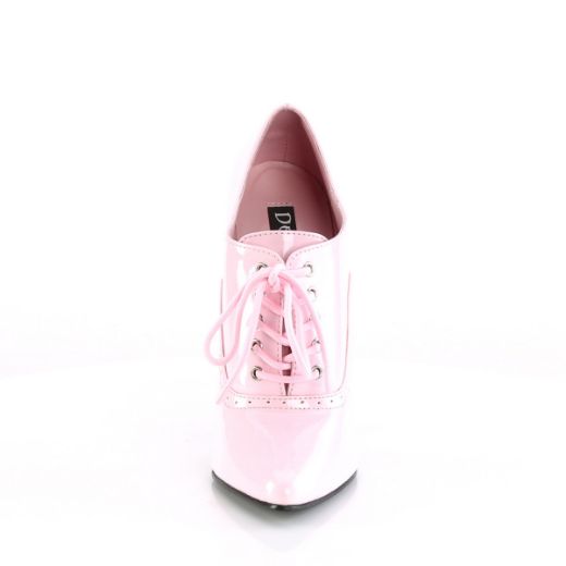 Product image of Devious DOMINA-460 Baby Pink Patent 6 inch (15.2 cm) Oxford Lace-Up Pump Court Pump Shoes