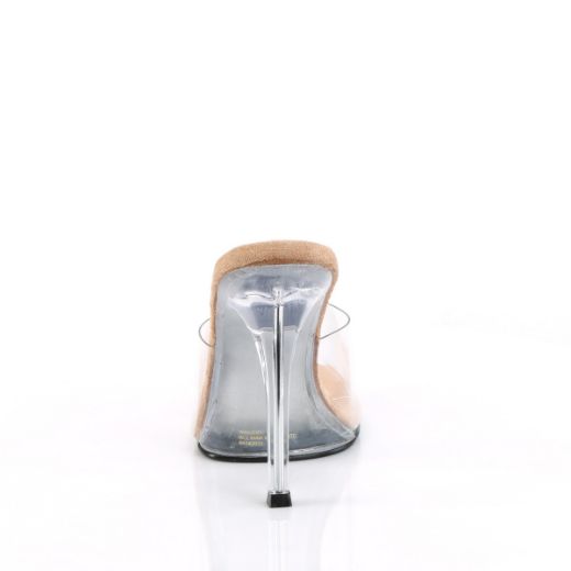 Product image of Fabulicious GALA-01 Clear-Rose Gold/Clear 4 1/2 inch (11.4 cm) Heel Slide Slide Mule Shoes