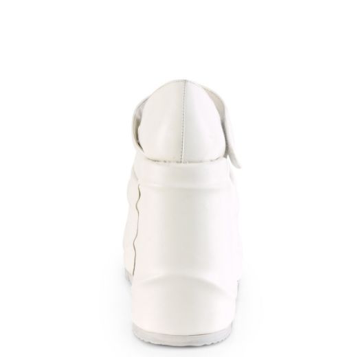 Product image of Demonia WAVE-32 White Vegan Faux Leather 6 inch (15.2 cm) Wedge Platform Maryjane