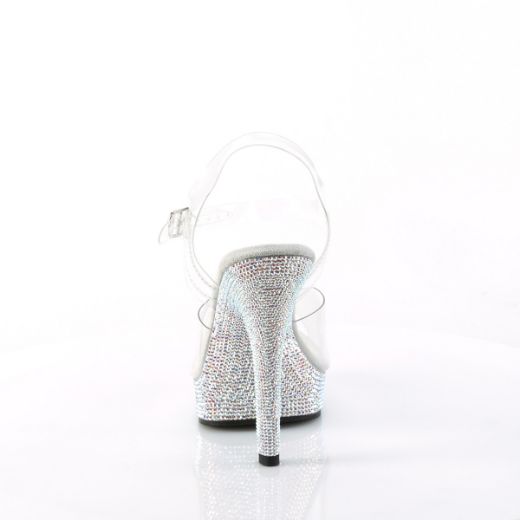 Product image of Fabulicious MAJESTY-508DM Clr/Clr 5 Inch Heel 7/8 Inch PF Ankle Strap Sandal