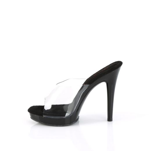 Product image of Fabulicious GLORY-501 Clr/Blk 5 Inch Heel 3/4 Inch PF Slide