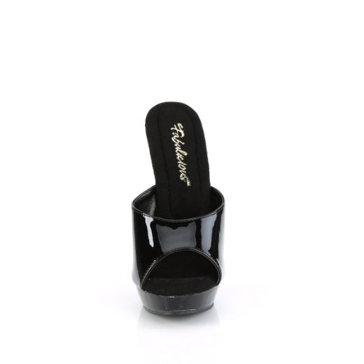 Product image of Fabulicious SULTRY-601 Blk/Blk 6 Inch Heel 1 Inch PF Peep Toe Slide