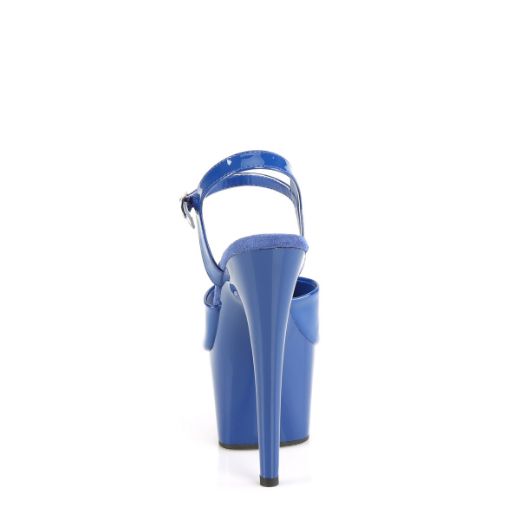 Product image of Pleaser ADORE-709 Royal Blue Pat/Royal Blue 7 Inch Heel 2 3/4 Inch PF Ankle Strap Sandal