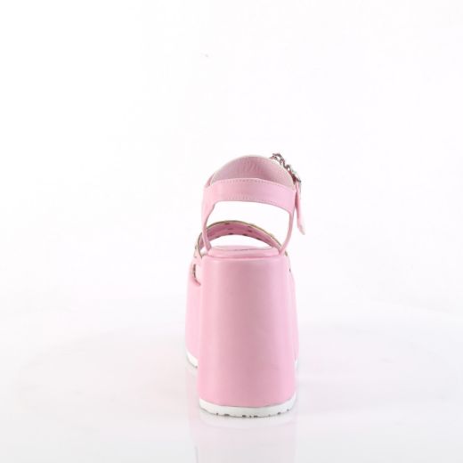 Product image of Demonia CAMEL-17 B. Pink Vegan Leather 5 Inch Chunky Heel 3 Inch Platform Ankle Strap Sandal