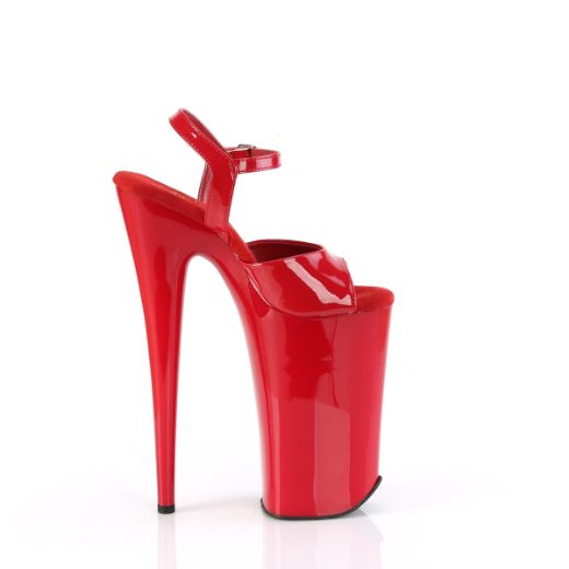 Product image of Pleaser BEYOND-009 Red Pat/Red 10 Inch Heel 6 1/4 Inch PF Ankle Strap Sandal