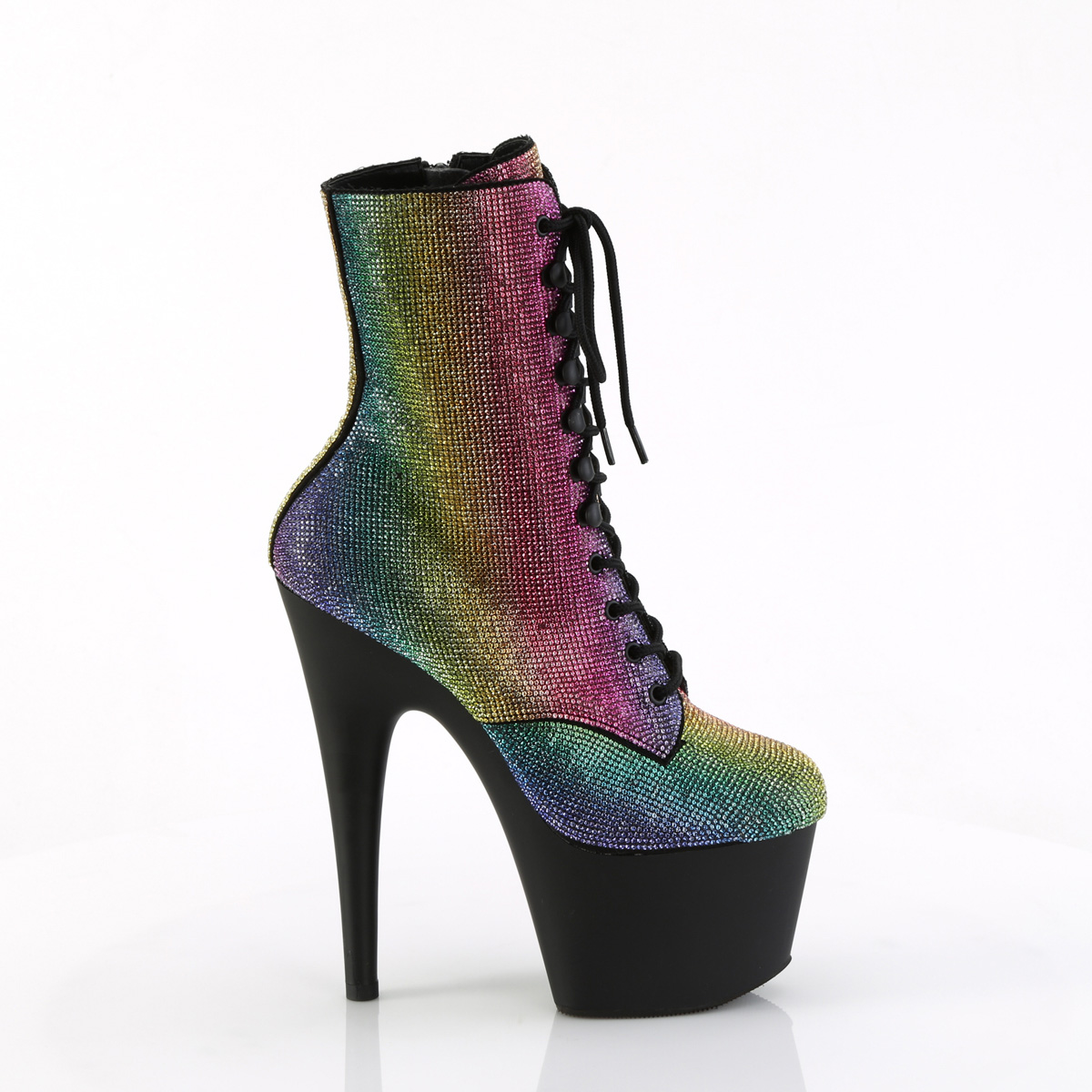 ADORE-1020RS Rainbow Faux Suede Ankle Boot
