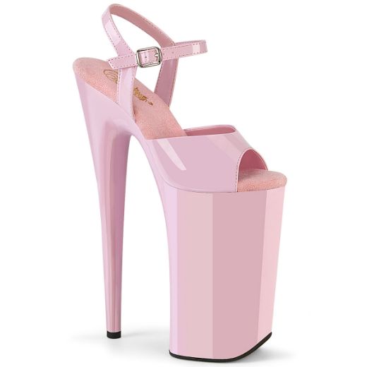 Product image of Pleaser BEYOND-009 B. Pink Pat/B. Pink 10 Inch Heel 6 1/4 Inch PF Ankle Strap Sandal