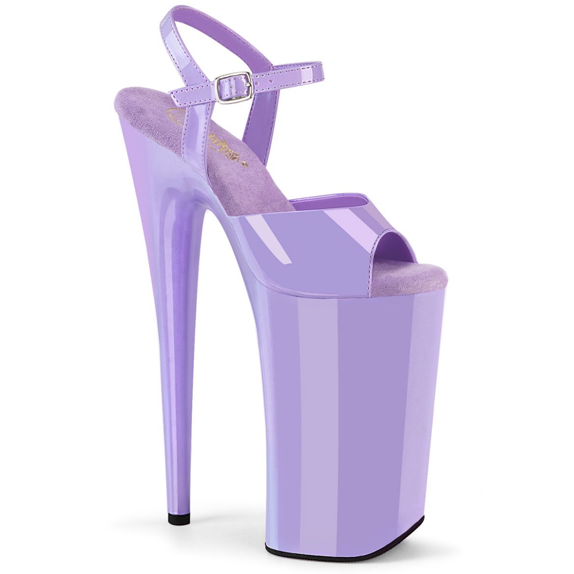 Product image of Pleaser BEYOND-009 Lavender Pat/Lavender 10 Inch Heel 6 1/4 Inch PF Ankle Strap Sandal