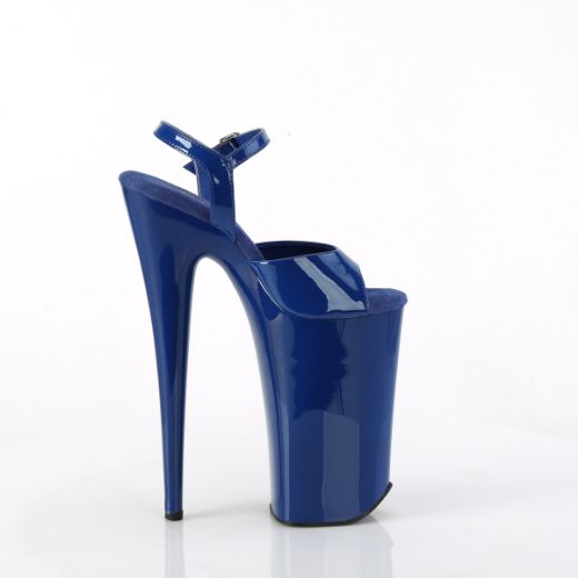 Product image of Pleaser BEYOND-009 Royal Blue Pat/Royal Blue 10 Inch Heel 6 1/4 Inch PF Ankle Strap Sandal