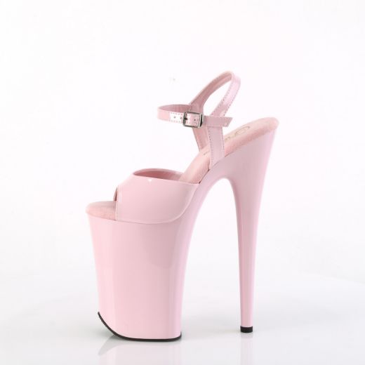 Product image of Pleaser INFINITY-909 B. Pink Pat/B. Pink 9 Inch Heel 5 1/4 Inch PF Ankle Strap Sandal