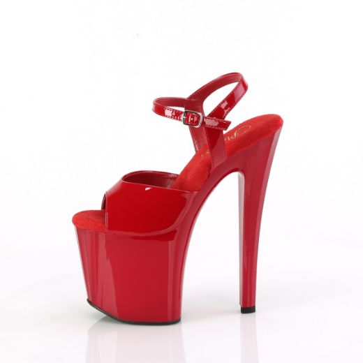 Product image of Pleaser ENCHANT-709 Red Pat/Red 7 1/2 Inch Heel 3 1/2 Inch PF Ankle Strap Sandal