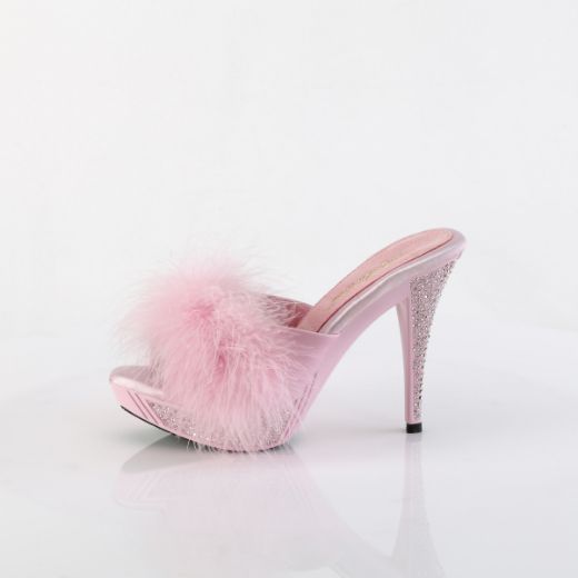 Product image of Fabulicious ELEGANT-401F B. Pink Marabou-Faux Leather/B. Pink 4 1/2 Inch Heel 1 Inch PF Marabou Fur Slipper