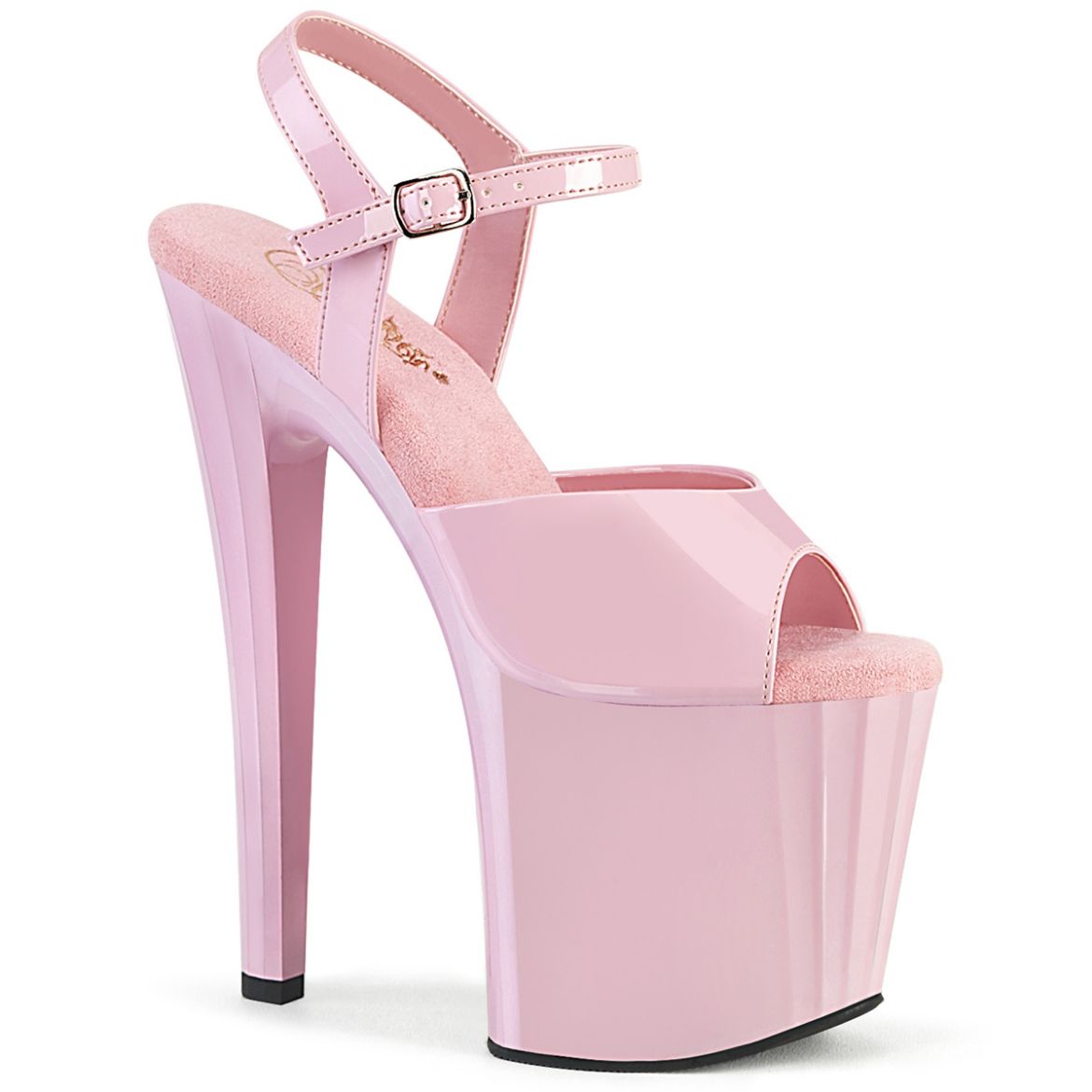 Product image of Pleaser ENCHANT-709 B. Pink Pat/B. Pink 7 1/2 Inch Heel 3 1/2 Inch PF Ankle Strap Sandal