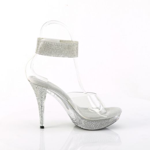 Product image of Fabulicious ELEGANT-442 Clr/Clr 4 1/2 Inch Heel 1 Inch PF Sandal w/RS Ankle Cuff