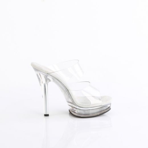 Product image of Fabulicious MAJESTY-502 Clr/Clr *5 Inch Heel 7/8 Inch PF Comfort Width Two Band Slide