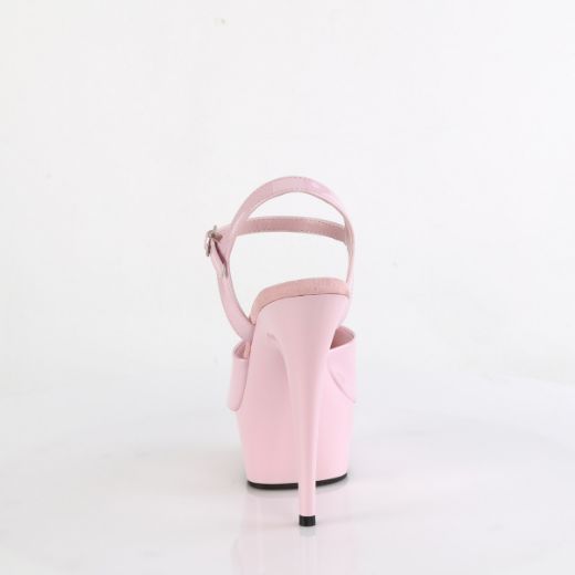 Product image of Pleaser DELIGHT-609 B. Pink Pat/B. Pink 6 Inch Heel 1 3/4 Inch PF Ankle Strap Sandal