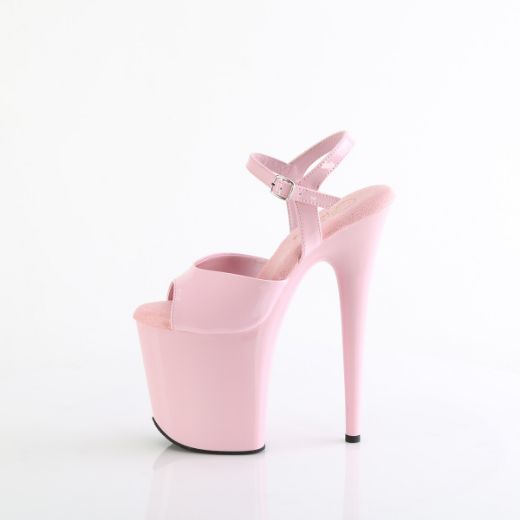 Product image of Pleaser FLAMINGO-809 B. Pink Pat/B. Pink 8 Inch Heel 4 Inch PF Ankle Strap Sandal