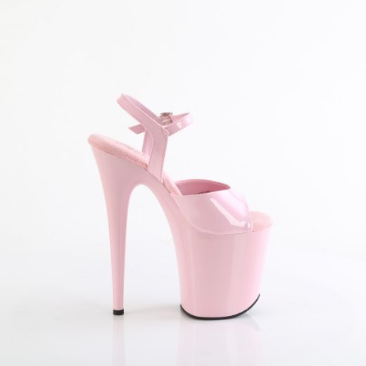 Product image of Pleaser FLAMINGO-809 B. Pink Pat/B. Pink 8 Inch Heel 4 Inch PF Ankle Strap Sandal