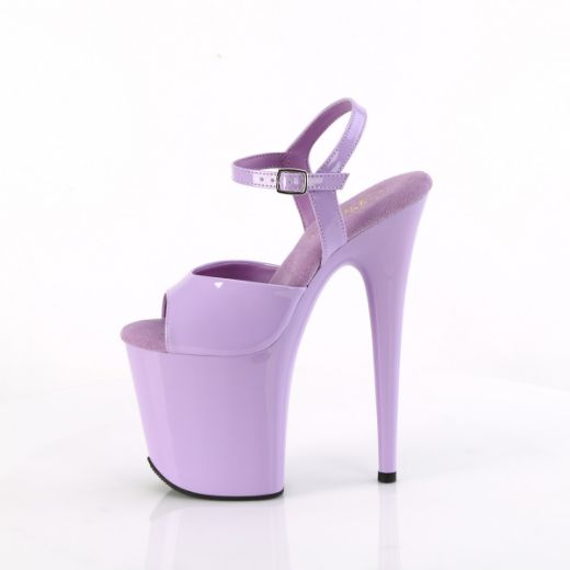 Product image of Pleaser FLAMINGO-809 Lavender Pat/Lavender 8 Inch Heel 4 Inch PF Ankle Strap Sandal