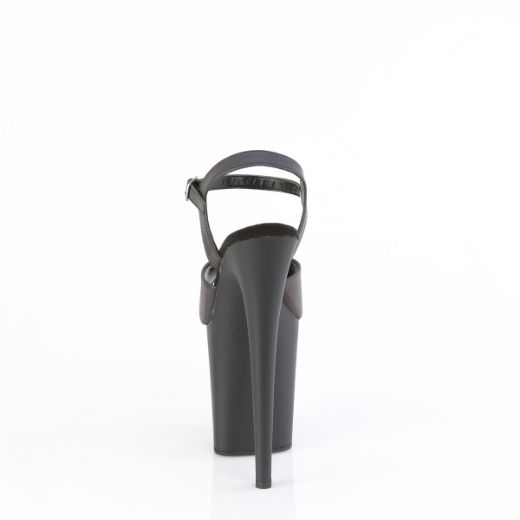Product image of Pleaser FLAMINGO-809REFL Green Multi Reflective/Blk Matte 8 Inch Heel 4 Inch PF UV Upper Ankle Strap Sandal