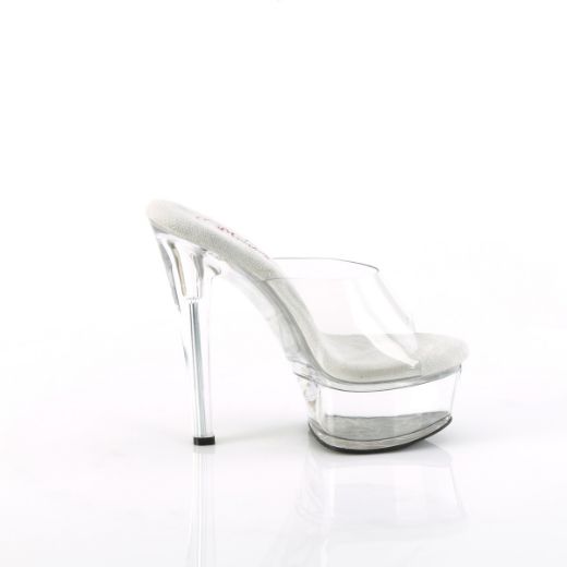 Product image of Pleaser GLEAM-601 Clr/Clr 6 Inch Heel 1 3/4 Inch PF Comfort Width Slide