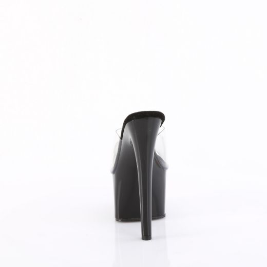 Product image of Pleaser PASSION-701 Clr/Blk 7 Inch Heel 2 3/4 Inch PF Comfort Width Slide