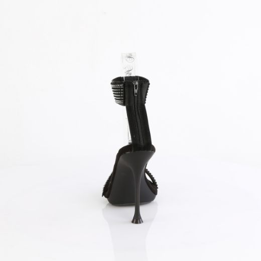 Product image of Fabulicious CUPID-440 Blk Faux Leather-RS/Blk 4 1/2 Inch Heel 2/5 Inch PF Ankle Strap Sandal w/RS