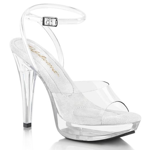 Product image of Fabulicious COCKTAIL-506 Clr/Clr 5 Inch Heel 1 Inch PF Wrap Around Ankle Strap Sandal