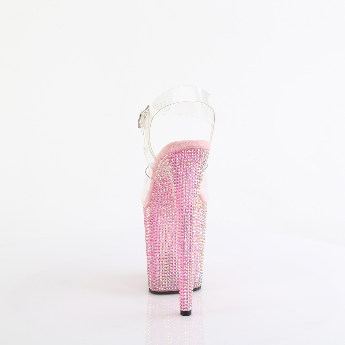 PLEASER Pink Rhinestones Y2K Heeled Sandals 8 main image 0