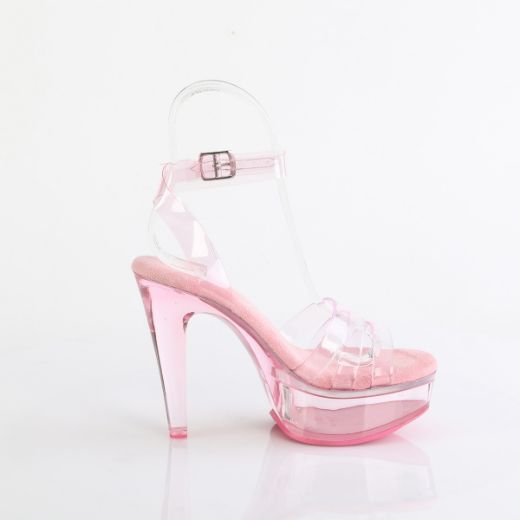 Product image of Fabulicious MARTINI-505 B. Pink/Pink Tinted 5 Inch Heel 1 3/4 Inch PF Wrap Around Ankle Strap Sandal