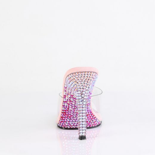 Product image of Fabulicious GALA-01DMM Clr/B. Pink Multi RS 4 1/2 Inch Heel Slide w/ Two Tone RS