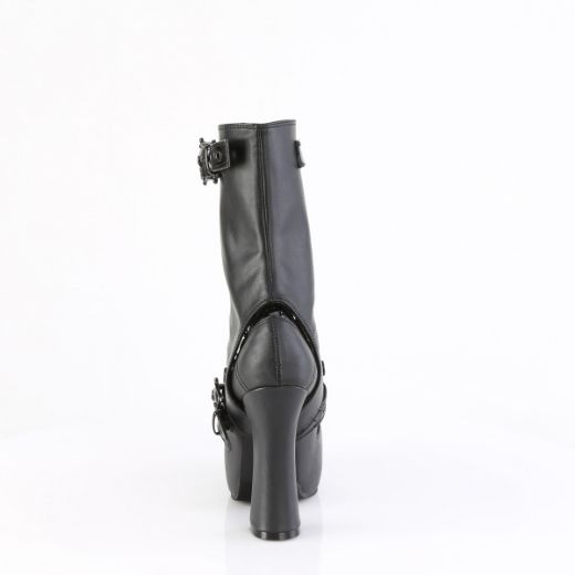 Product image of Demoniacult DEMON-13 Blk Vegan Leather 5 Inch Heel 1 1/2 Inch Concealed PF Maryjane Pump w/ Spat
