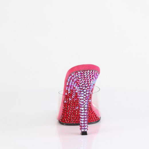 Product image of Fabulicious GALA-01DMM Clr/Fuchsia Multi RS 4 1/2 Inch Heel Slide w/ Two Tone RS