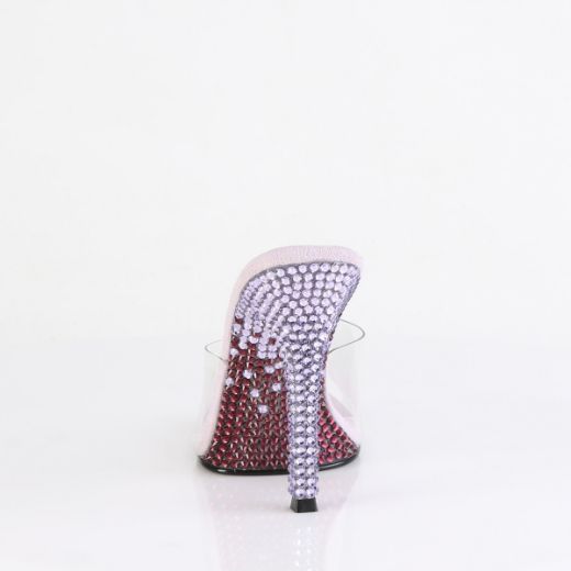 Product image of Fabulicious GALA-01DMM Clr/Lavender Multi RS 4 1/2 Inch Heel Slide w/ Two Tone RS