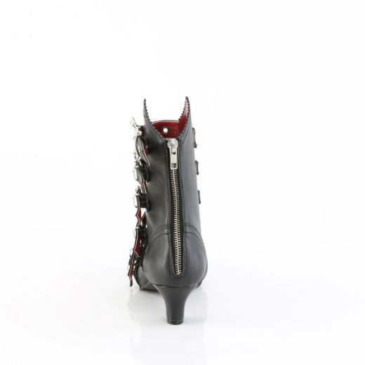 Product image of Demoniacult FLORA-1035 Blk Vegan Leather 5 Inch Heel 1 1/2 Inch Concealed PF Maryjane Pump w/ Spat