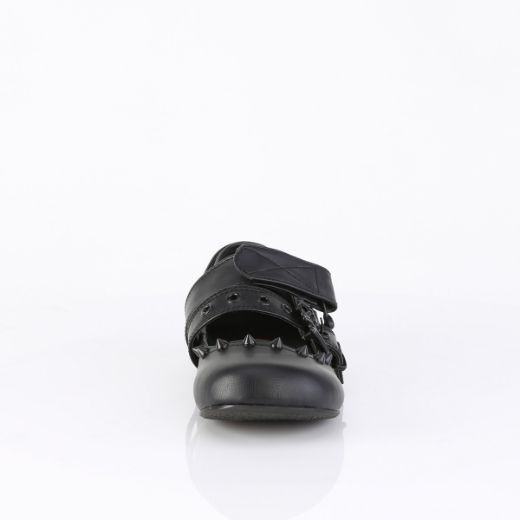 Product image of Demoniacult DAISY-08 Blk Vegan Leather Ballet Flat Double Strap Mary Jane