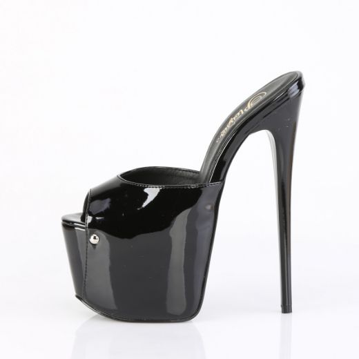 Product image of Pleaser JUBILANT-01 Blk Pat 7 Inch Heel 3 InchConcealed PF Slide