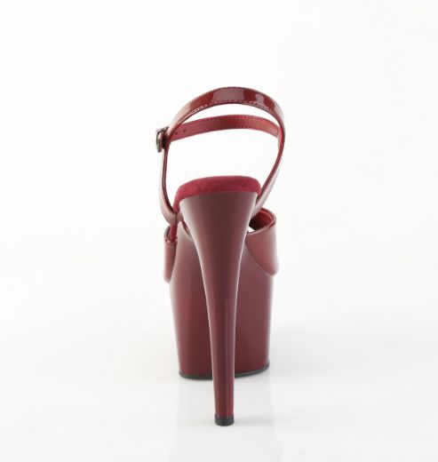 Product image of Pleaser ADORE-709 Burgundy Pat/Burgundy 7 Inch Heel 2 3/4 Inch PF Ankle Strap Sandal