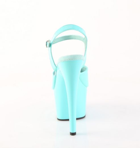 Product image of Pleaser ADORE-709 Aqua Pat/Aqua 7 Inch Heel 2 3/4 Inch PF Ankle Strap Sandal