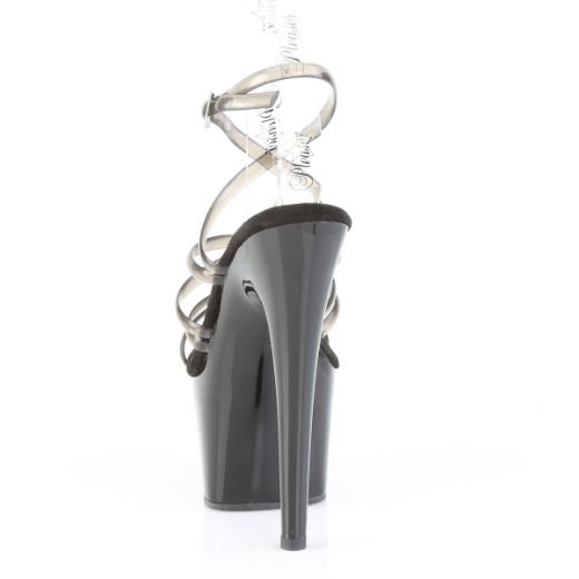 Product image of Pleaser ADORE-706 Smoke/Blk 7 Inch Heel 2 3/4 Inch PF Criss Cross Ankle Strap Sandal