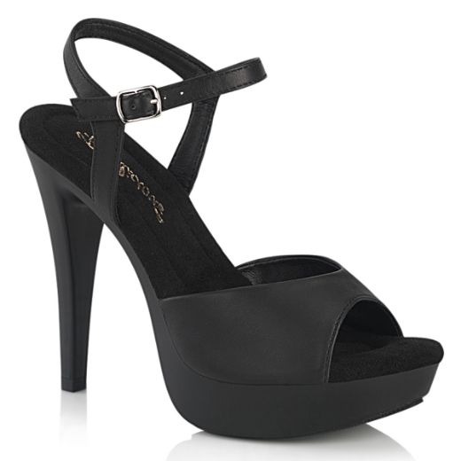 Product image of Fabulicious COCKTAIL-509 Blk Faux Leather/Blk Matte 5 Inch Heel 1 Inch PF Ankle Strap Sandal