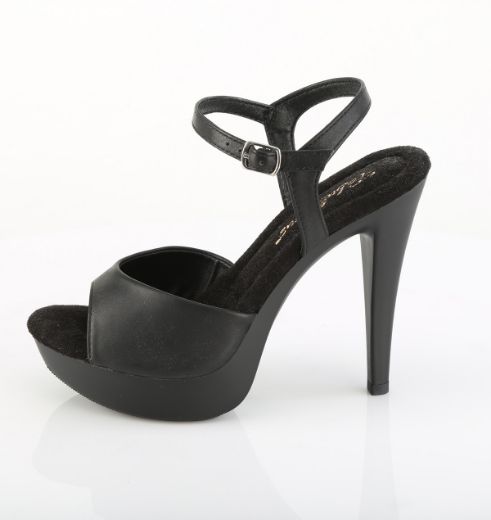 Product image of Fabulicious COCKTAIL-509 Blk Faux Leather/Blk Matte 5 Inch Heel 1 Inch PF Ankle Strap Sandal