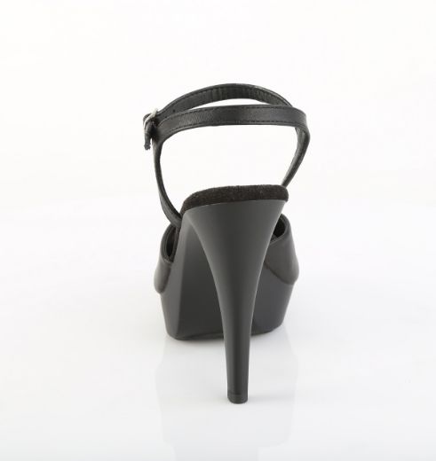 Product image of Fabulicious COCKTAIL-509 Blk Faux Leather/Blk Matte 5 Inch Heel 1 Inch PF Ankle Strap Sandal