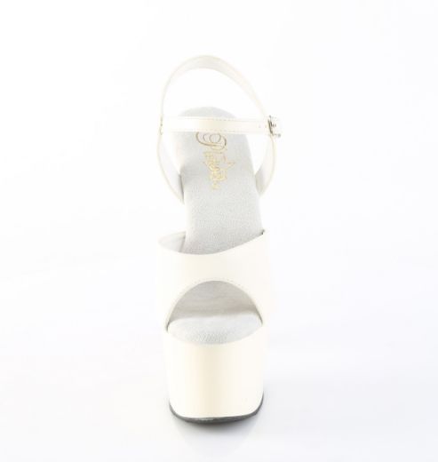 Product image of Pleaser ADORE-709 Off-Wht Faux Leather/Off-Wht Matte 7 Inch Heel 2 3/4 Inch PF Ankle Strap Sandal