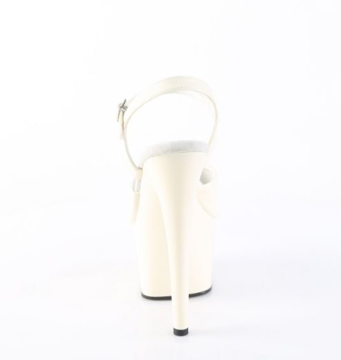 Product image of Pleaser ADORE-709 Off-Wht Faux Leather/Off-Wht Matte 7 Inch Heel 2 3/4 Inch PF Ankle Strap Sandal