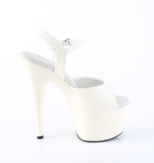 Product image of Pleaser ADORE-709 Off-Wht Faux Leather/Off-Wht Matte 7 Inch Heel 2 3/4 Inch PF Ankle Strap Sandal