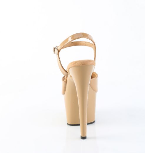 Product image of Pleaser ADORE-709 Toffee Pat/Toffee 7 Inch Heel 2 3/4 Inch PF Ankle Strap Sandal